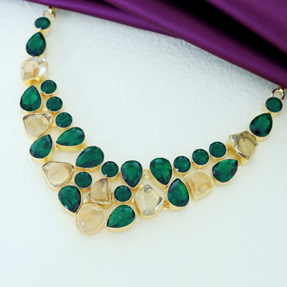 Emerald Citrine Necklace
